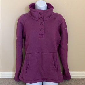 EUC Columbia fleece lined pull over jacket